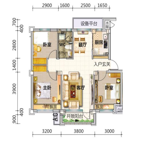 00㎡_沈阳碧桂园公园里二手房_3室2厅120平米106万元 房小二网