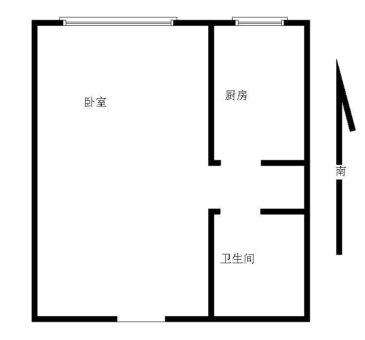 一环旁浅草绿阁南向大单间一室一厨一卫精装修