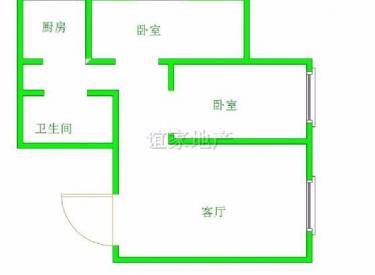 保利茉莉公馆 2室 1厅 1卫 70㎡ 押一付三