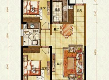 奥体 万科金域蓝湾2室出租 交通方便 屋里干净 家具家电全