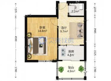 大东吉祥小区,干净一室家电齐全,拎包入住交通方便