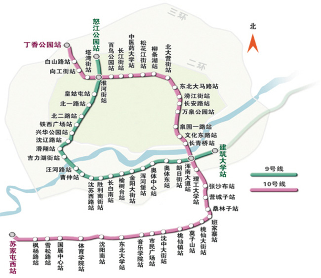 沈阳地铁九,十号线预计明年通车试运行