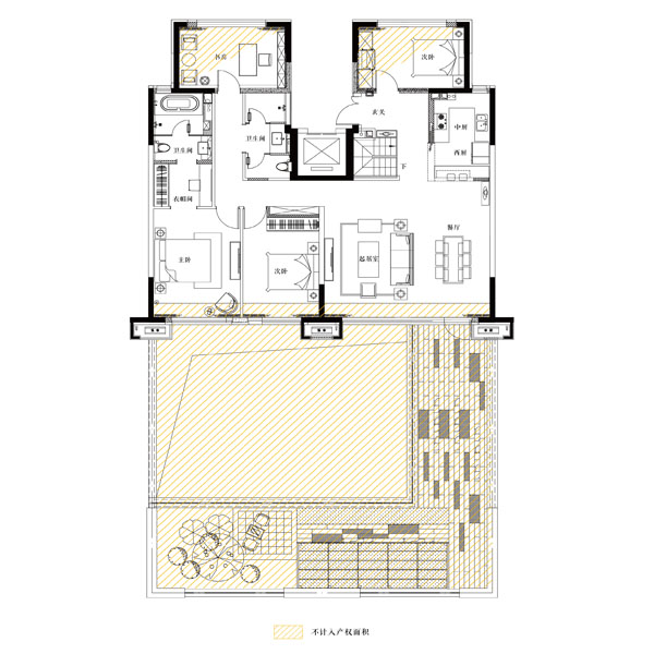 160平五室两厅三卫坤邸户型图