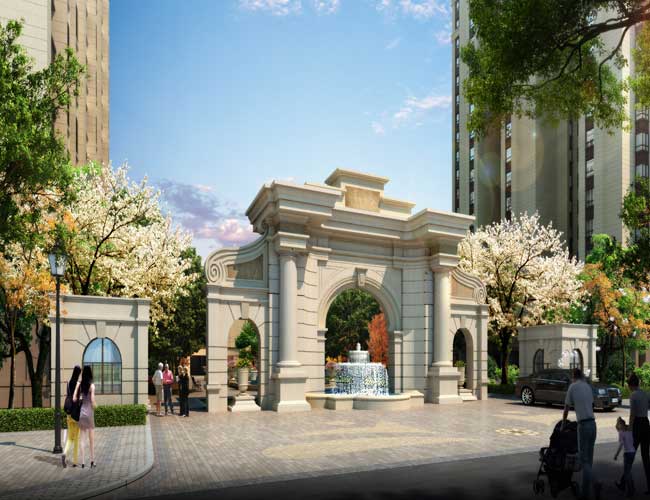 维士·法兰香颂园区大门效果图