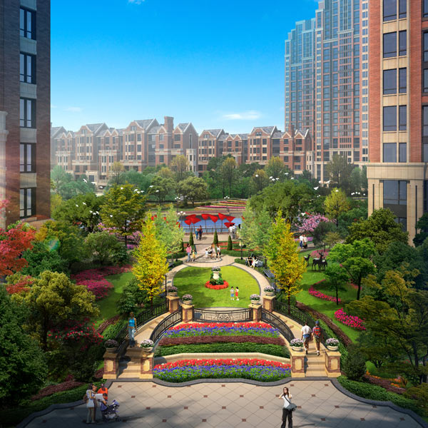 园区景观效果图