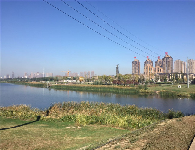 在蒲河生态廊道看亚泰城